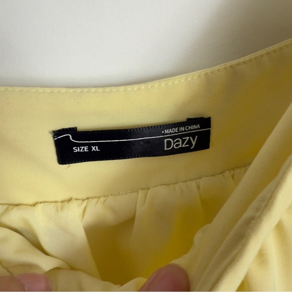 โช๏ธ Dazy XL Yellow Ruffle Midi Dress - Picture 5 of 6